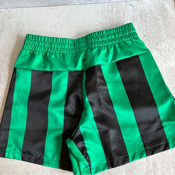 Adidas Mens Green And Black Satin Striped Multi Sport Shorts Small - Picture 7 of 13